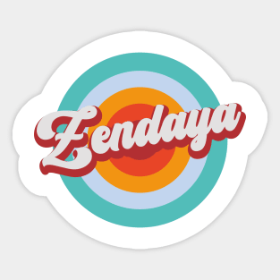 Color Circle With Name Zendaya Sticker